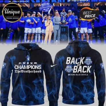 Duke Blue Devils Back to Back Champions Graphic Hoodie