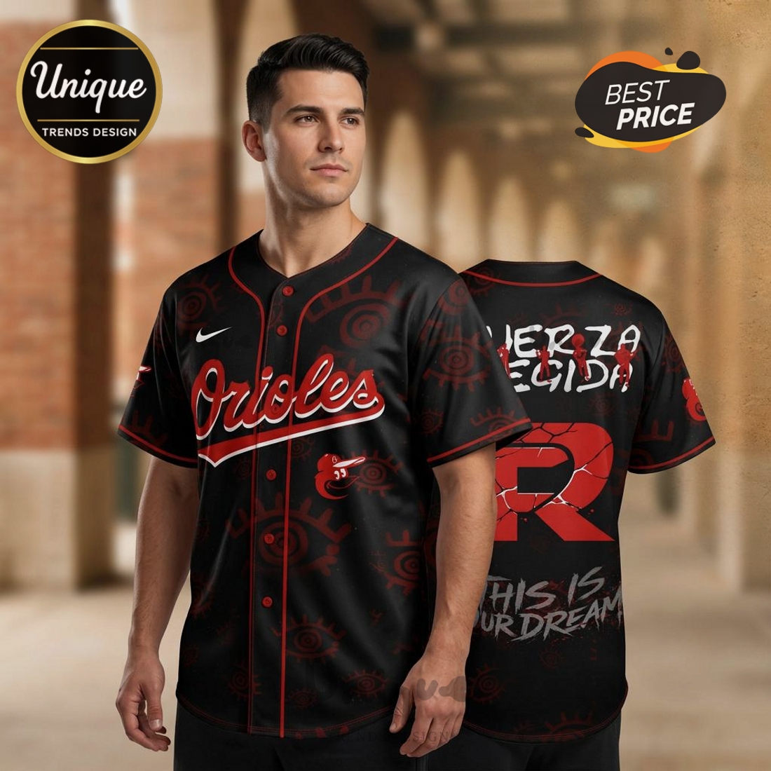 Fuerza Regida This Is Our Dream Stadium Tour Orioles Baseball Jersey Fuerza Regida This Is Our Dream Stadium Tour Orioles Baseball Jersey