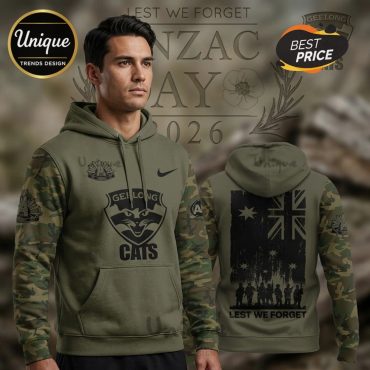 Geelong Cats ANZAC Day 2026 Limited Edition Camo Hoodie
