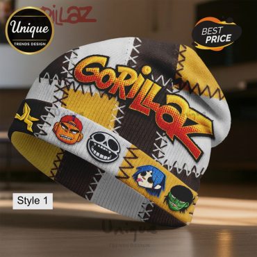Gorillaz Patchwork Design Beanie Hat