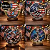 Americana Grateful Dead skull collector coins, red white blue gold silver. Eagle, skeleton guitarist designs, 250 Years of Freedom, U.S. Blues 250 Years Strong.!
