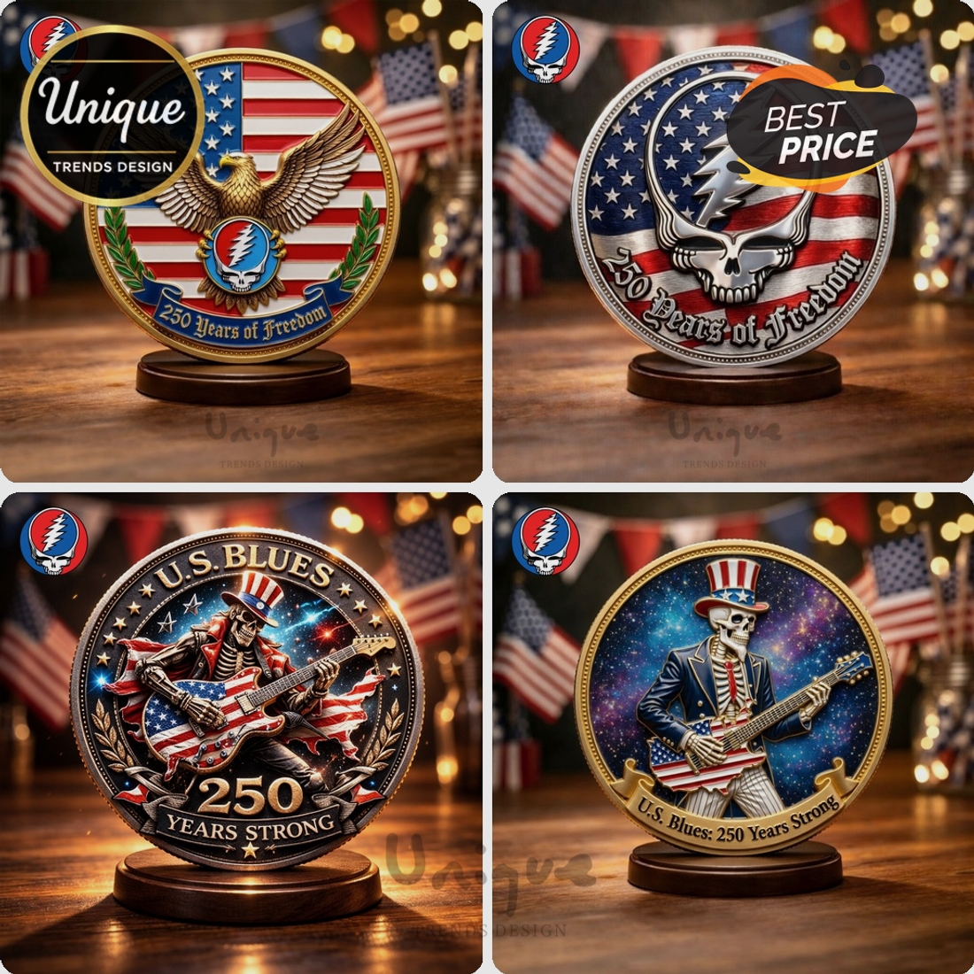 Grateful Dead 250 Years of Freedom American Eagle Commemorative Coin Grateful Dead 250 Years of Freedom American Eagle Commemorative Coin
