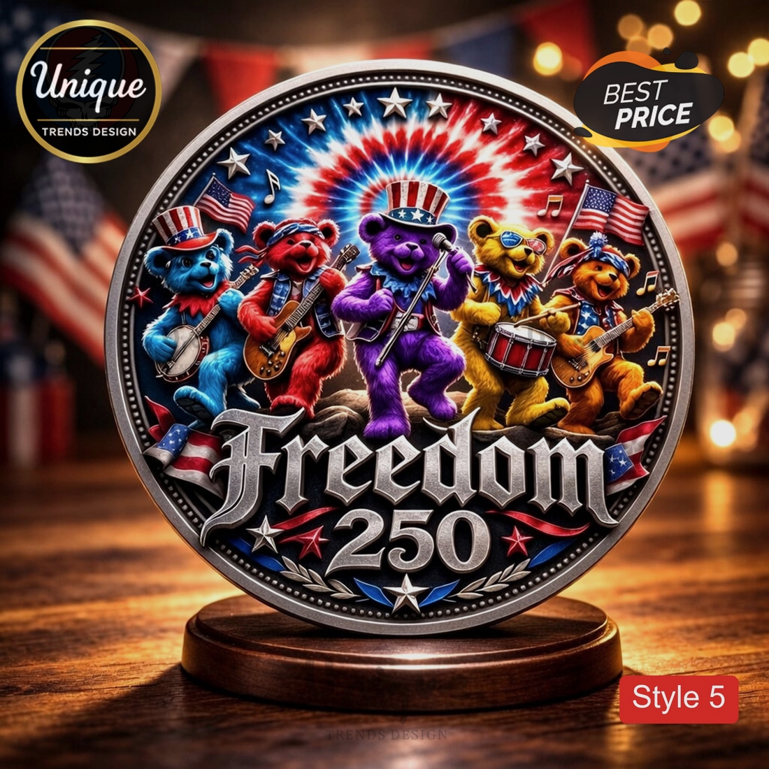 Grateful Dead 250 Years of Freedom American Eagle Commemorative Coin Grateful Dead 250 Years of Freedom American Eagle Commemorative Coin