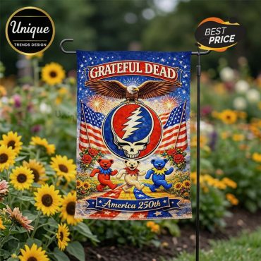 Grateful Dead 250th America Freedom Patriotic Garden Flag Grateful Dead 250th America Freedom Patriotic Garden Flag
