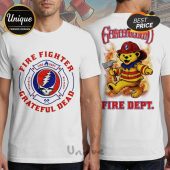 White t-shirt with Grateful Dead Fire Dept design on front and back!