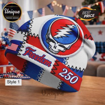 Grateful Dead Freedom 250th Anniversary Patriotic Design Beanie Hat