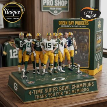 Green Bay Packers 4-Time Super Bowl Champions Commemorative 3D Collector Figure