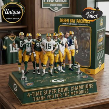 Green Bay Packers 4-Time Super Bowl Champions Commemorative 3D Collector Figure