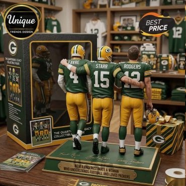 Green Bay Packers Legacy Quarterbacks Favre Starr Rodgers Collectible Figure