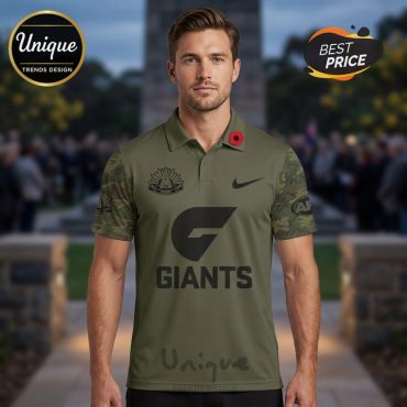GWS Giants ANZAC Day 2026 Limited Edition Polo Shirt GWS Giants ANZAC Day 2026 Limited Edition Polo Shirt
