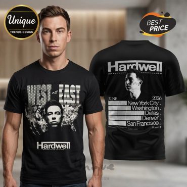 Hardwell USA Tour 2026 West vs East Music Festival Graphic T-Shirt