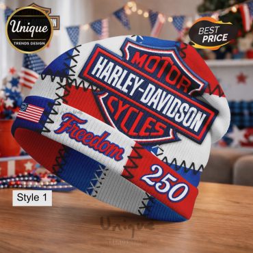 Harley-Davidson Freedom 250th Anniversary USA Flag Premium Beanie Hat