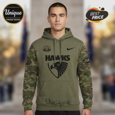 Hawthorn Hawks ANZAC Day 2026 Limited Edition Camo Hoodie