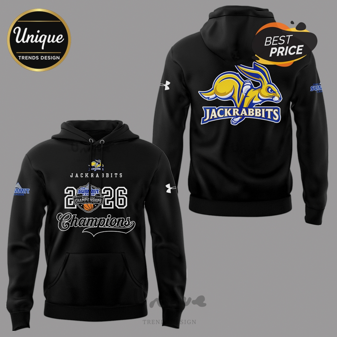 Jackrabbits Champions 2026 Summit League Basketball Hoodie Jackrabbits Champions 2026 Summit League Basketball Hoodie