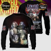 Black Lynyrd Skynyrd sweatshirt with band member pics and '50th Anniversary' text!