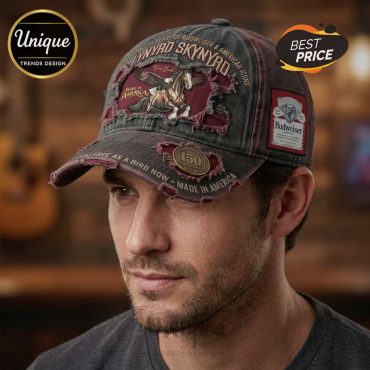 Lynyrd Skynyrd Budweiser 150th Anniversary Distressed Vintage Style Cap