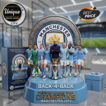Manchester City Back-4-Back Champions 2024 Premier League Statue