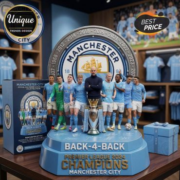 Manchester City Back-4-Back Champions 2024 Premier League Statue