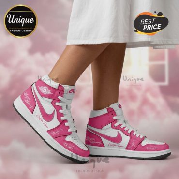 Megan Moroney Cloud 9 Custom Pink & White Personalized High Top Shoes