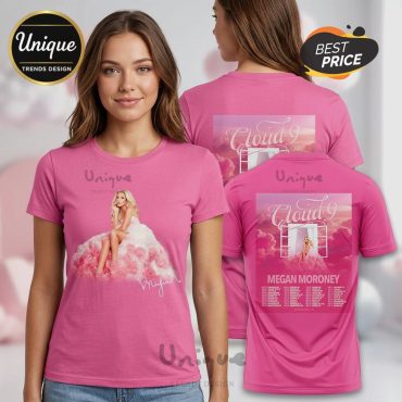 Megan Moroney Cloud 9 Tour Pink Graphic Concert T-Shirt