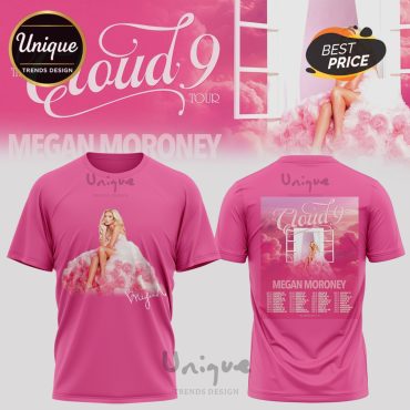 Megan Moroney Cloud 9 Tour Pink Graphic Concert T-Shirt