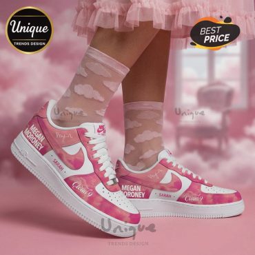 Megan Moroney Cloud 9 Tour Pink White Custom Air Force 1 Sneakers
