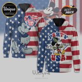 Red, white, blue USA flag hoodie! 