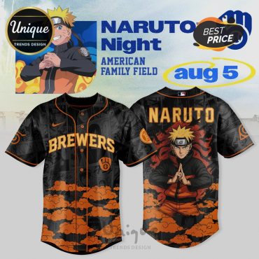 Milwaukee Brewers Naruto Night Themed Baseball Jersey