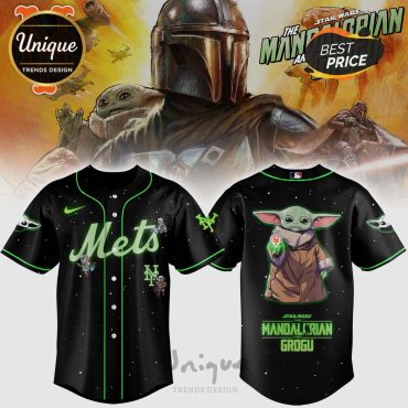 NY Mets Star Wars Mandalorian Grogu Limited Edition Baseball Jersey