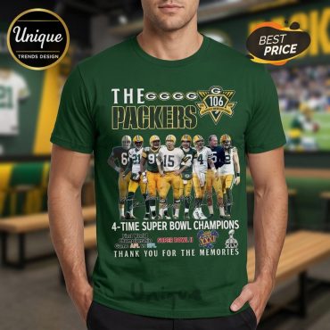 Packers Super Bowl Champions Football Graphic Premium Green T-Shirt