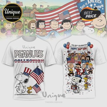 Peanuts Collection 250th USA Celebration Patriotic Graphic T-Shirt