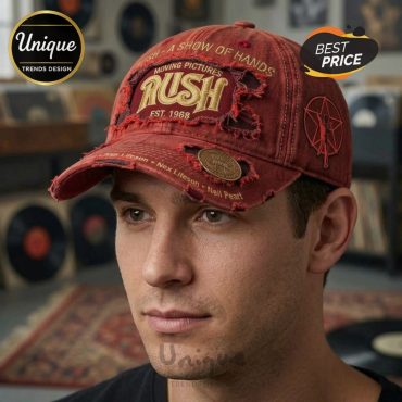 Rush Band Vintage Distressed Patch Cap