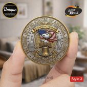 Snoopy challenge coin, 250 years, USA, 1776-2026, gold, Capitol, Statue of Liberty, Celebrating Freedom, American flag!