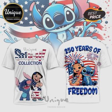 Stitch 250th Anniversary Patriotic 3D Graphic T-Shirt