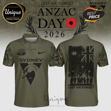 Sydney Swans ANZAC Day 2026 Limited Edition Camo Sleeve Polo