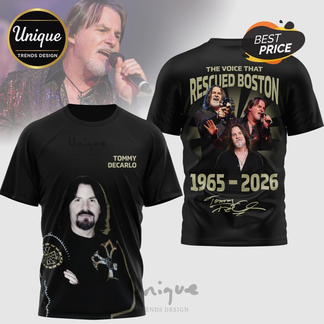 Tommy DeCarlo The Voice That Rescued Boston Tribute Graphic T-Shirt Tommy DeCarlo The Voice That Rescued Boston Tribute Graphic T-Shirt