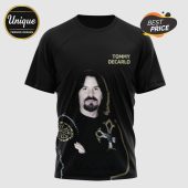 Black tee with Tommy DeCarlo photo and gold text. Best Price logo on the upper right corner!