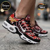 Custom Van Halen Sneakers! Red, white, black. VH logo, text. Rock style shoes for fans!