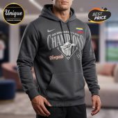 Dark grey hoodie, baseball championship design! 2026 WORLD BASEBALL CLASSIC CHAMPIONS Venezuela text with flag and trophy!