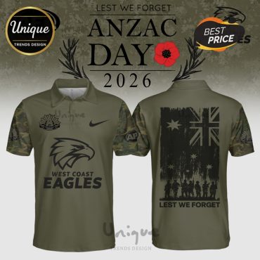 West Coast Eagles ANZAC Day 2026 Limited Edition Polo