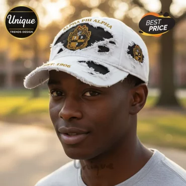 Alpha Phi Alpha Distressed Embroidered EST. 1906 Baseball Cap