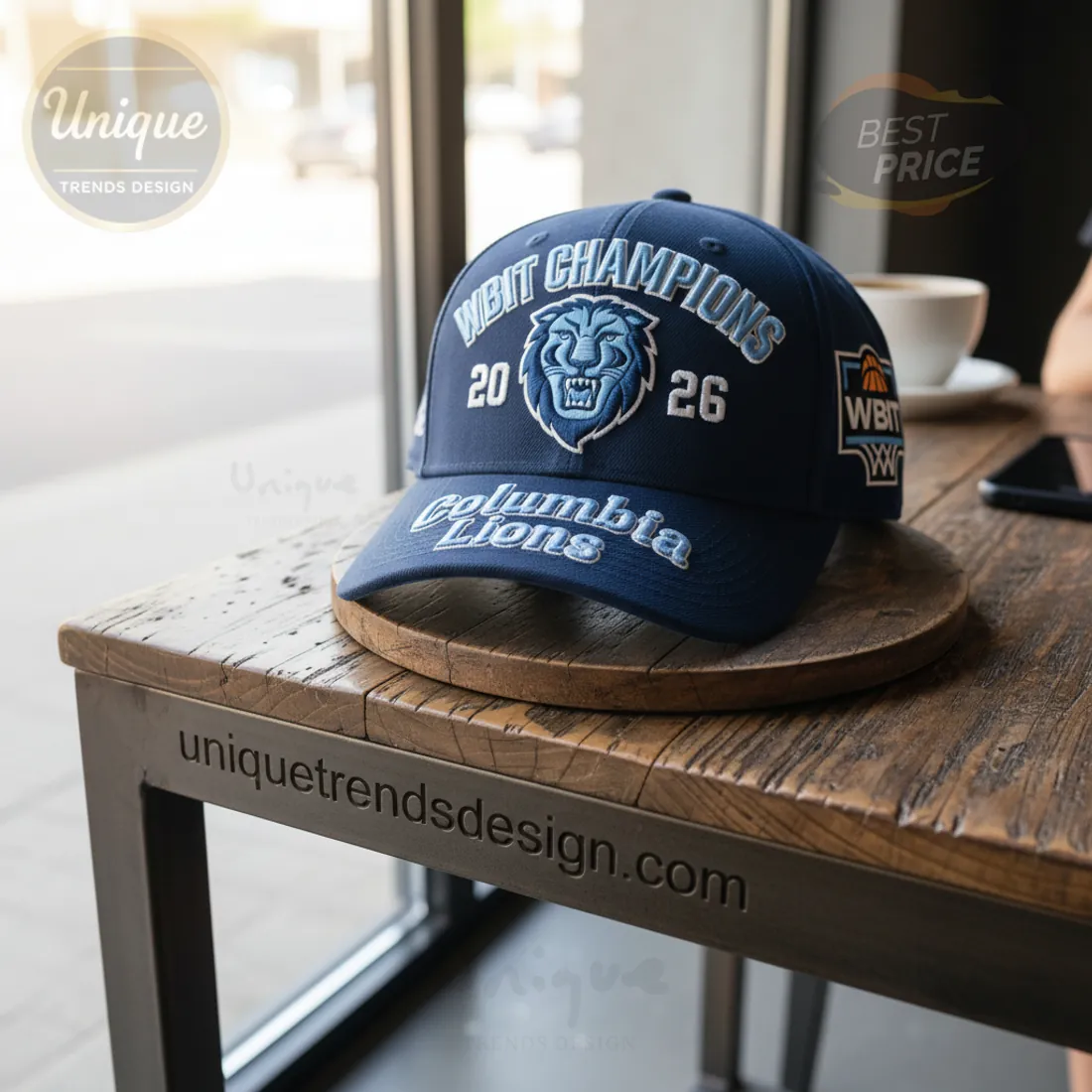 Columbia Lions WBIT Champions 2026 Embroidered Baseball Cap