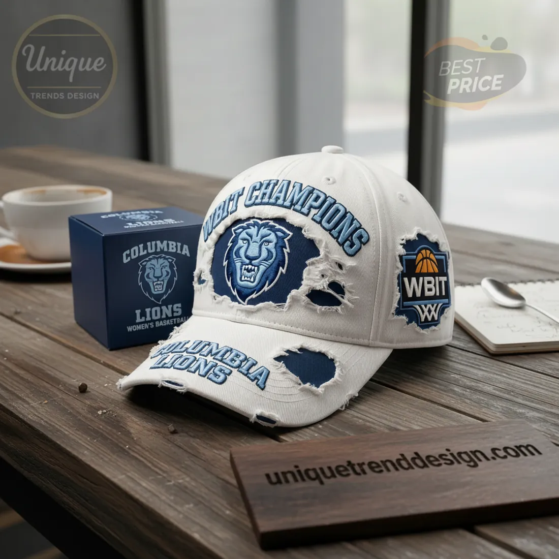 Columbia Lions WBIT Champions Women's Basketball Distressed Cap