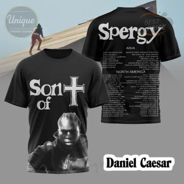 Daniel Caesar Spergy Tour Dates “Son of” Cross Black T-Shirt