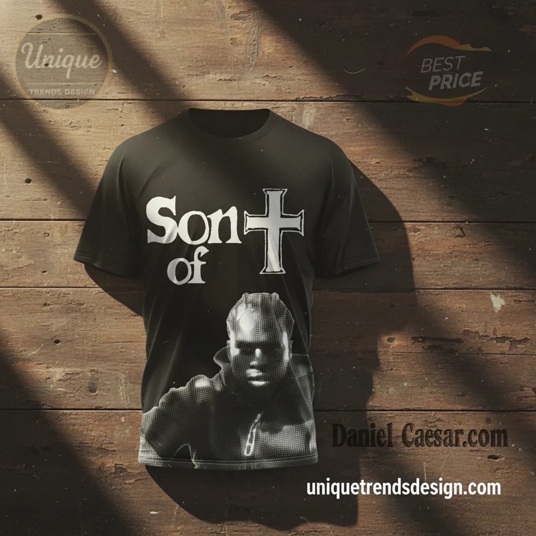 Daniel Caesar Spergy Tour Dates “Son of” Cross Black T-Shirt Daniel Caesar Spergy Tour Dates “Son of” Cross Black T-Shirt