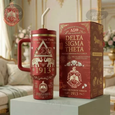 Delta Sigma Theta Premium Crimson Gold 1913 Commemorative Tumbler