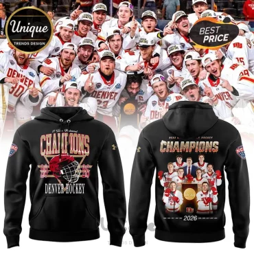 Denver Pioneers 11-Time NCAA Hockey Champions Commemorative 3D Graphic Hoodie