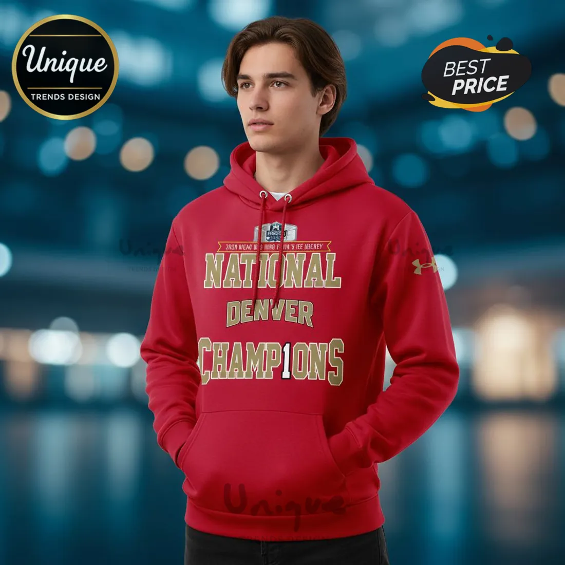 Denver Pioneers NCAA National Champions Commemorative Ice Hockey Hoodie Denver Pioneers NCAA National Champions Commemorative Ice Hockey Hoodie