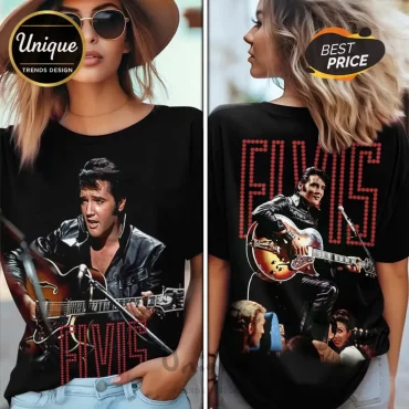 Elvis Presley Iconic Double-Sided Concert Graphic T-Shirt