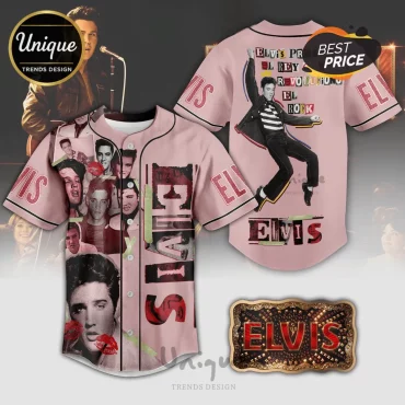 Elvis Presley The King Who Revolutionized Rock Music Baseball Jersey